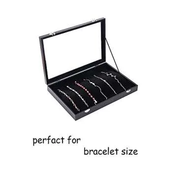ByKen 20 Hooks Necklace Organizer Box for Jewelry Storage