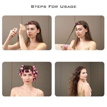 36 Pieces Foam Sponge Hair Rollers - Soft Sleeping Flexible Styling Curlers for Hair Styling (Pink)