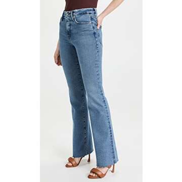 Good American Women's Good Classic Boot Jeans, Indigo027, Blue, 18