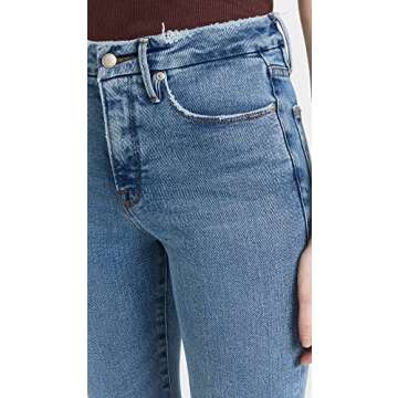 Good American Women's Good Classic Boot Jeans, Indigo027, Blue, 18