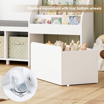 HOSTACK Kids Reading Nook - 4-in-1 Storage Solution