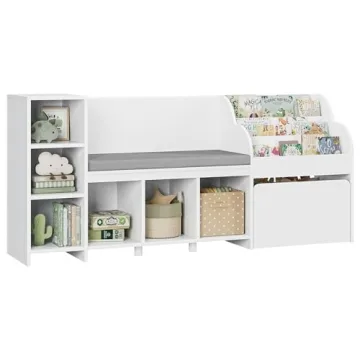 HOSTACK Kids Reading Nook - 4-in-1 Storage Solution