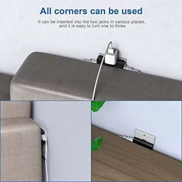 ETwinCoo 3 Outlet Wall Adapter-2 Prong Swivel Indoor Mini Wall Tap Power Outlet Extender Plug, Flat Outlet Adapter (Quick & Space Saving) Perfect for Home, School, Office, Travel, Type A(3 Way-2 Pack)