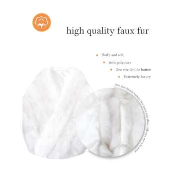 LA CARRIE Faux Fur Wedding Shawl for Women - Elegant Accessory