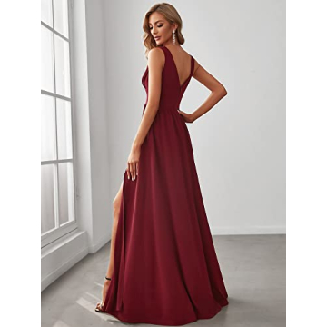 Stylish Ever-Pretty Burgundy Bridesmaid Dress for Weddings