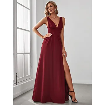 Stylish Ever-Pretty Burgundy Bridesmaid Dress for Weddings