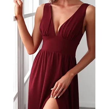 Stylish Ever-Pretty Burgundy Bridesmaid Dress for Weddings