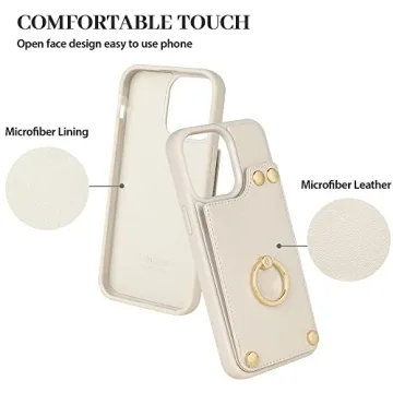 LAMEEKU Wallet Case for iPhone 13 with RFID Protection