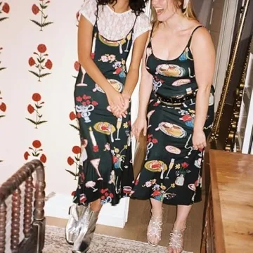 Trendy Women's Vintage Print Maxi Dress for Summer