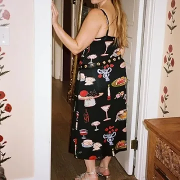 Trendy Women's Vintage Print Maxi Dress for Summer