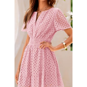 PRETTYGARDEN Womens 2024 Cute Summer Short Dress A Line