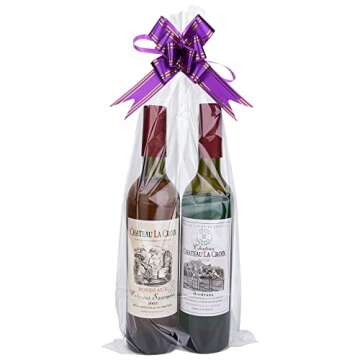 Awpeye Cellophane Bags 9x20 Inches, 25 Pack Cellophane Gift Bags, Cellophane Wide Clear Bags For Mug...