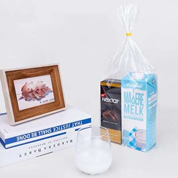 Awpeye Cellophane Bags 9x20 Inches, 25 Pack Cellophane Gift Bags, Cellophane Wide Clear Bags For Mugs, Wine Bottles And Small Baskets 2 Mil Thick