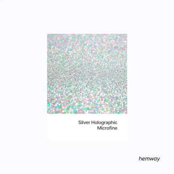 Hemway Premium Ultra Sparkle Glitter Multi-Purpose Metallic Flake for Nail Art, Cosmetic Graded, Mak...