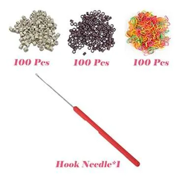 Silver Hair Tinsel Kit: 48 Inches 7Pcs 2100 Sparkling Strands Glitter Tinsel Hair Extensions with Tools - Fairy Heat Resistant Hair Tinsel Accessories for Women Girls Kids