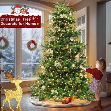 TURNMEON 6 Ft Prelit Aspen Fir Christmas Tree with Lights