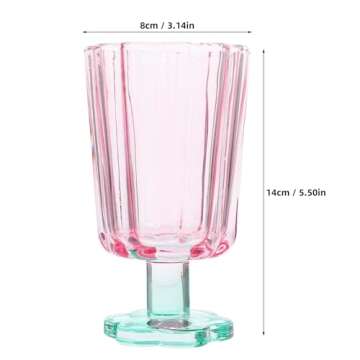 Luxshiny Vintage Glass Goblets for Weddings and Parties