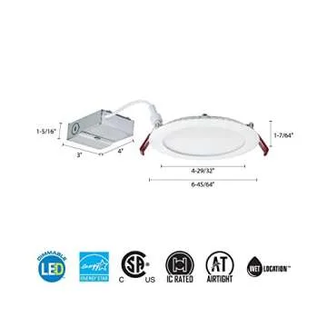 Lithonia Lighting WF6 LED Recessed Wafer Downlight 3000K