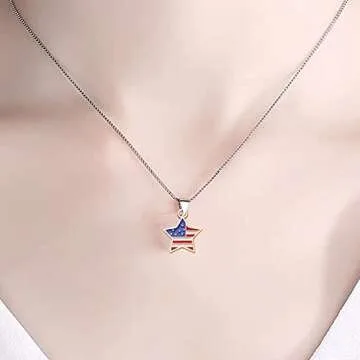 BronaGrand 30pcs American Flag Charms for DIY Jewelry Making