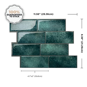 Smart Tiles 3D Peel and Stick Backsplash | Easy Installation, 5 Sheets