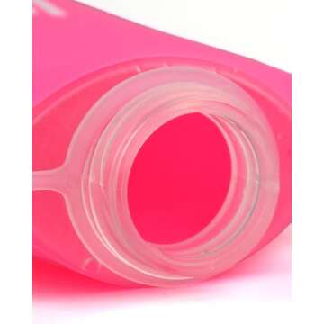 WRELS Folding Soft Flask Portable Collapsible Running Lightweight Water Bottle for Outdoor Sports,Travel with Mouthpeice Cover