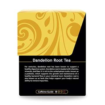 Buddha Teas Organic Dandelion Root Tea - OU Kosher, USDA Organic, CCOF Organic, 18 Bleach-Free Tea Bags