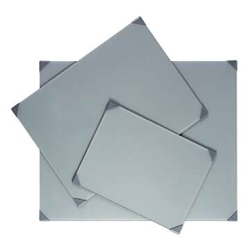 New Wave POSH Glass Artist Palette | Neutral Grey, 12 x 16 inches, Paint Palette, Painting Palette, Glass Palette, for Use with All Art Media, Oil Paint Palette, Made in USA