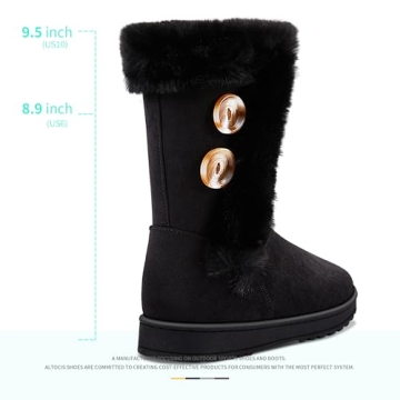 Stylish Faux Suede Winter Snow Boots for Women