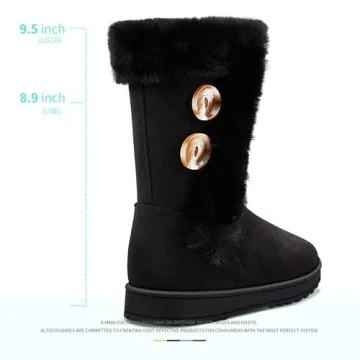 Stylish Faux Suede Winter Snow Boots for Women