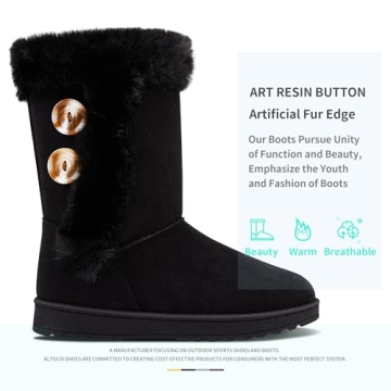 Stylish Faux Suede Winter Snow Boots for Women