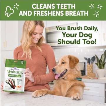 WHIMZEES by Wellness Value Box Natural Dental Chews for Dogs, Long Lasting Treats, Grain-Free, Freshens Breath, Large Breed, 24 count