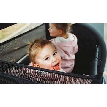 WONDERFOLD 4-Sided Shade Net Stroller Wagon Accessory Featuring 360 Degrees of Coverage Made with Lightweight Mesh Sides for Ventilation and Visibility (Fits Only W2 Elite/Luxe)