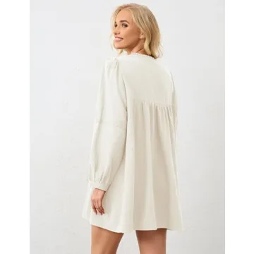 Chic MISSACTIVER Flowy Mini Dress with Puff Sleeves
