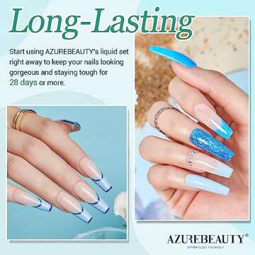 AZUREBEAUTY Dip Powder Base Coat 40ml Large Capacity Dip Base Coat for Refill Dipping Powder Liquid ...