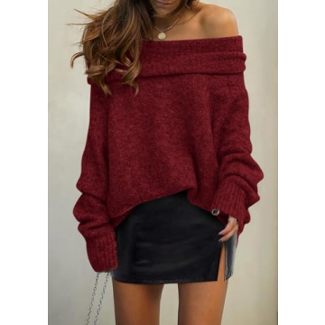 PRETTYGARDEN Women's Off-Shoulder Sweater for All Seasons