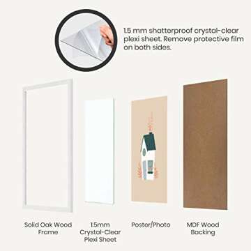 Opposite Wall 20x20 White Oak Picture Frame - Versatile Decor