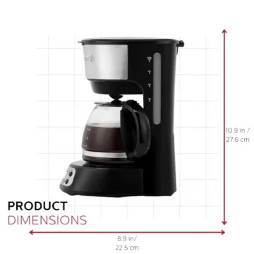 Holstein 5-Cup Programmable Coffee Maker with Auto Pause