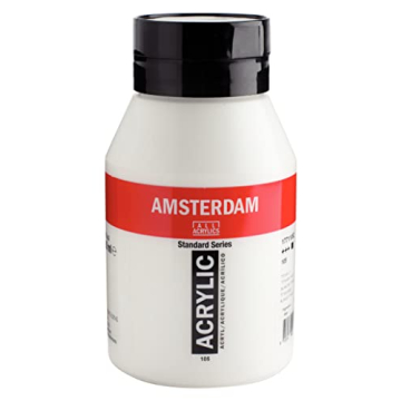 Amsterdam T1771-105-2 Talence Acrylic Paint, Acrylic Color, Titanium White, 33.8 fl oz (1000 ml) 477...
