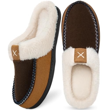 Homitem Men's Memory Foam Slippers | Cozy Fuzzy House Shoes