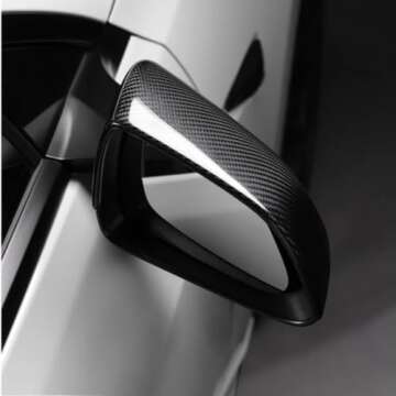 USEBAST Real 3K 240G Dry Carbon Fiber Tesla side mirror cover for Tesla Model Y 2017-2024 3K Real tesla model Y Carbon Fiber 2PCS for Model Y Accessories