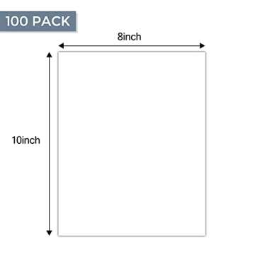 Golden State Art Pack of 100 White 8x10 Backing Boards - 4-Ply, Signature Friendly