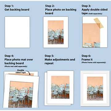 Golden State Art 8x10 Backing Boards Pack of 100