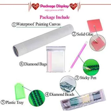 Eiazuiks Diamond Painting Kits for Adults, Books 5D DIY Diamond Art Kits Full Drill Diamond Dots for Gift Wall Decor and Relaxation Gem Arts 12x16 inch