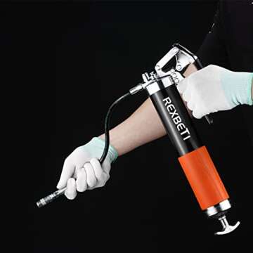 REXBETI Pistol Grip Grease Gun Set - Heavy Duty Performance