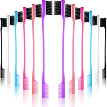 Yaomiao 12 Colorful Hair Edge Brushes - Smooth Styling for Women