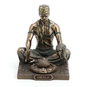 Veronese Design 5 1/8" Tall Orunla The Orisha of Wisdom Destiny and Prophecy African God Statue Cold...