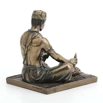 Veronese Design 5 1/8" Tall Orunla The Orisha of Wisdom Destiny and Prophecy African God Statue Cold Cast Resin Antique Bronze Finish