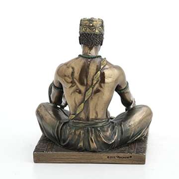 Veronese Design 5 1/8" Tall Orunla The Orisha of Wisdom Destiny and Prophecy African God Statue Cold Cast Resin Antique Bronze Finish
