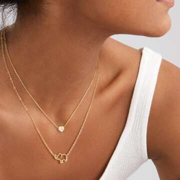 Tiny Gold Initial Heart Necklace-14K Gold Plated Handmade Dainty Personalized Letter Heart Choker Necklace For Women Necklace Jewelry