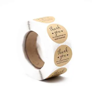 Yoget 1.5'' Thank You for Supporting My Small Business Stickers, 500 Labels Roll